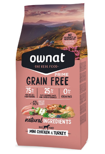 OWNAT GRAIN FREE PRIME 小粒 チキン＆ターキー